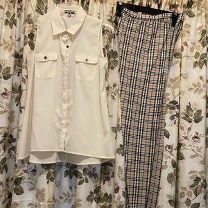 Nice Blouse size MP and leggings size M Ensemble  in good condition